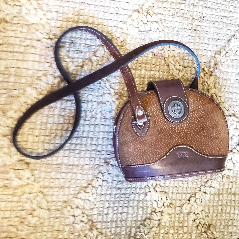 Vintage crossbody brown bag -H